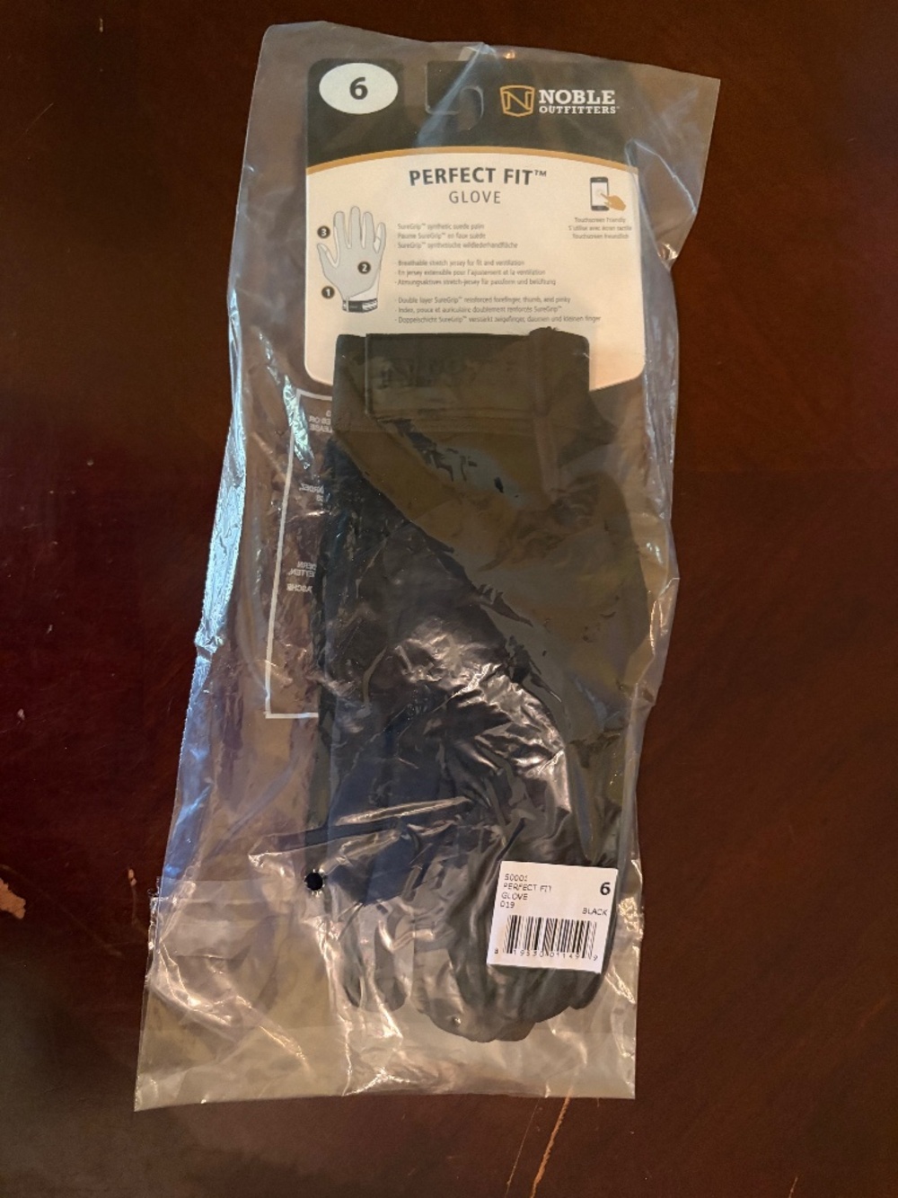 New In Package Noble Outfitters Equestrian Black Perfect Fit Riding Gloves